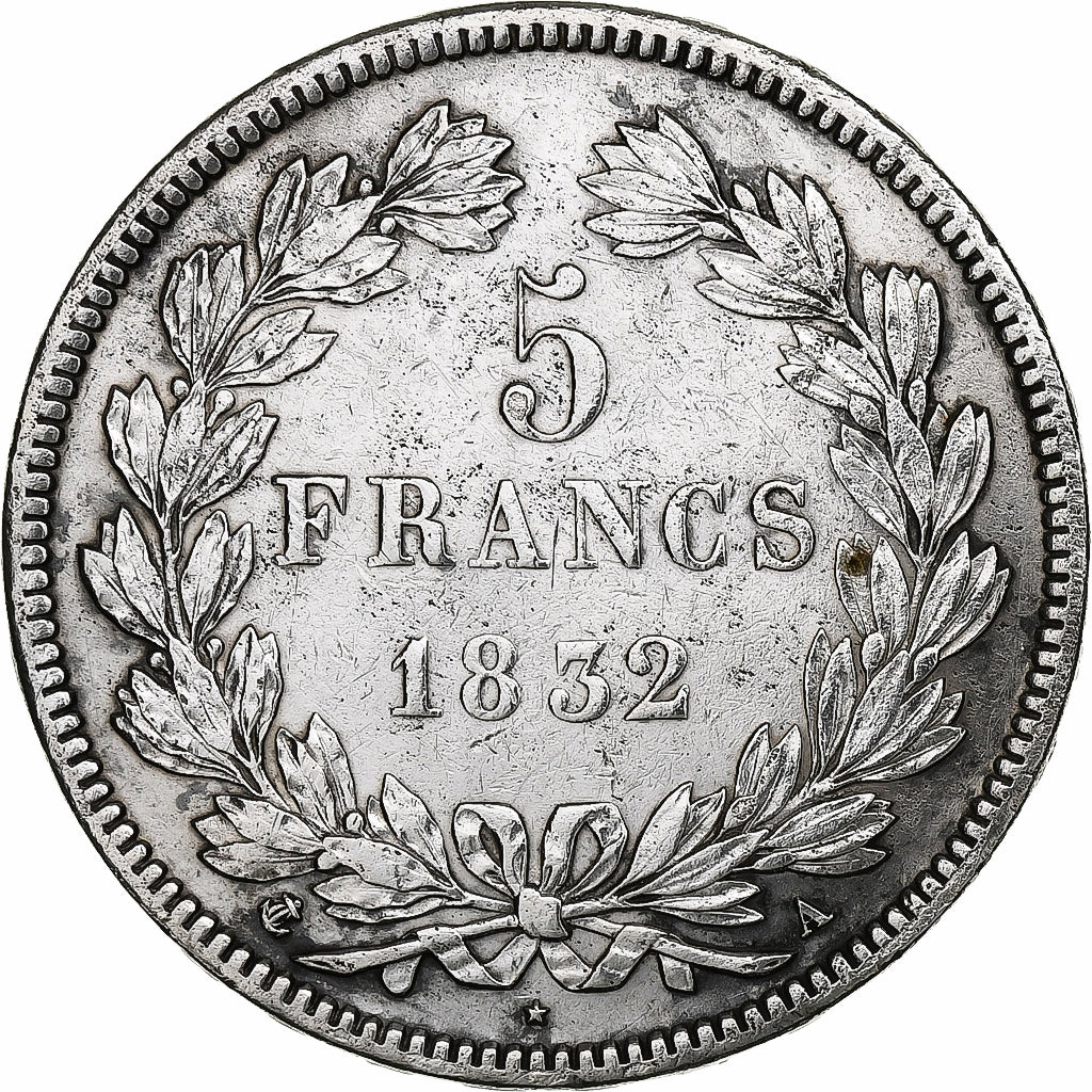 Francia, Louis-Philippe, 5 Francs, 1832, Paris, Argento, BB+, Gadoury:678