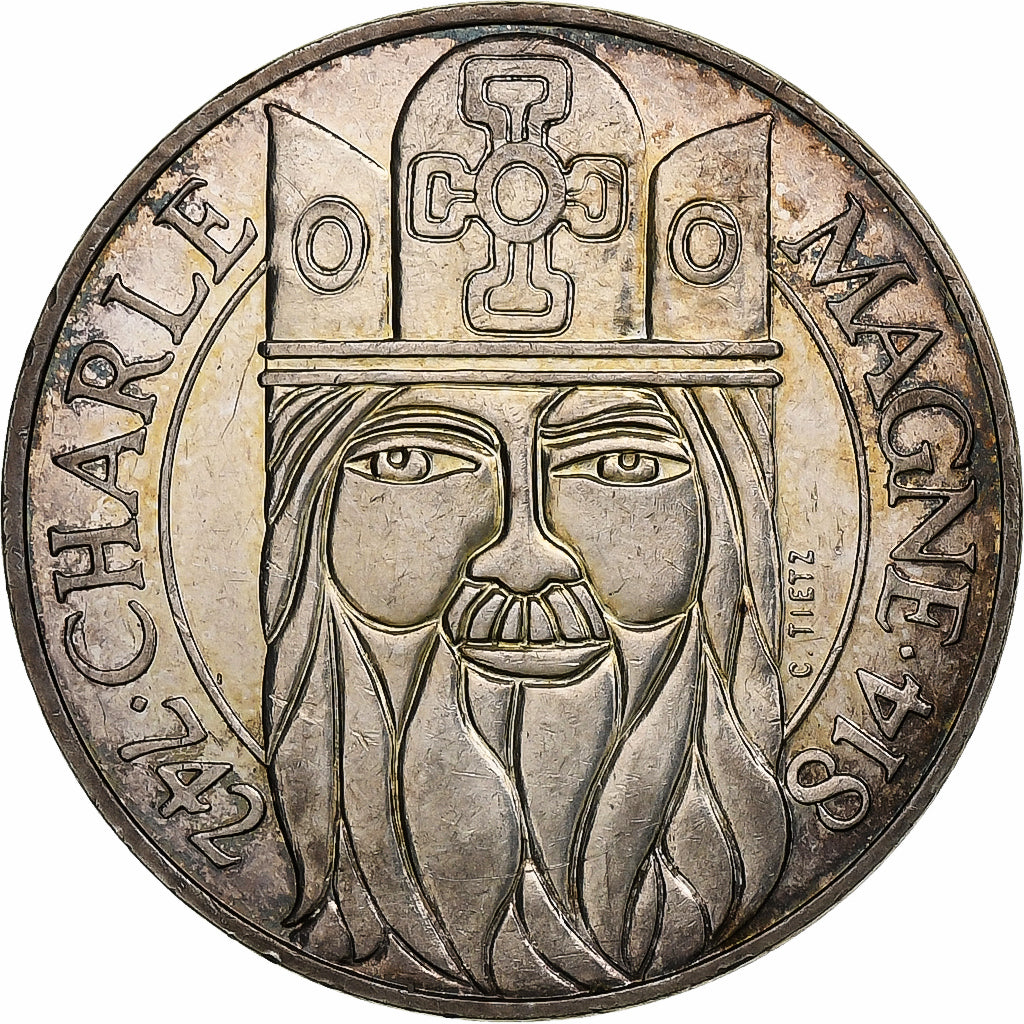 Francia, 100 Francs, Charlemagne, 1990, Paris, Plata, EBC, Gadoury:905
