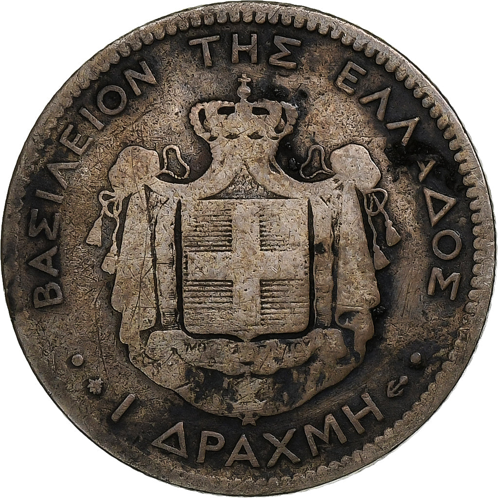 Greece, George I, Drachma, 1868, Athens, Silver, F(12-15), KM:38