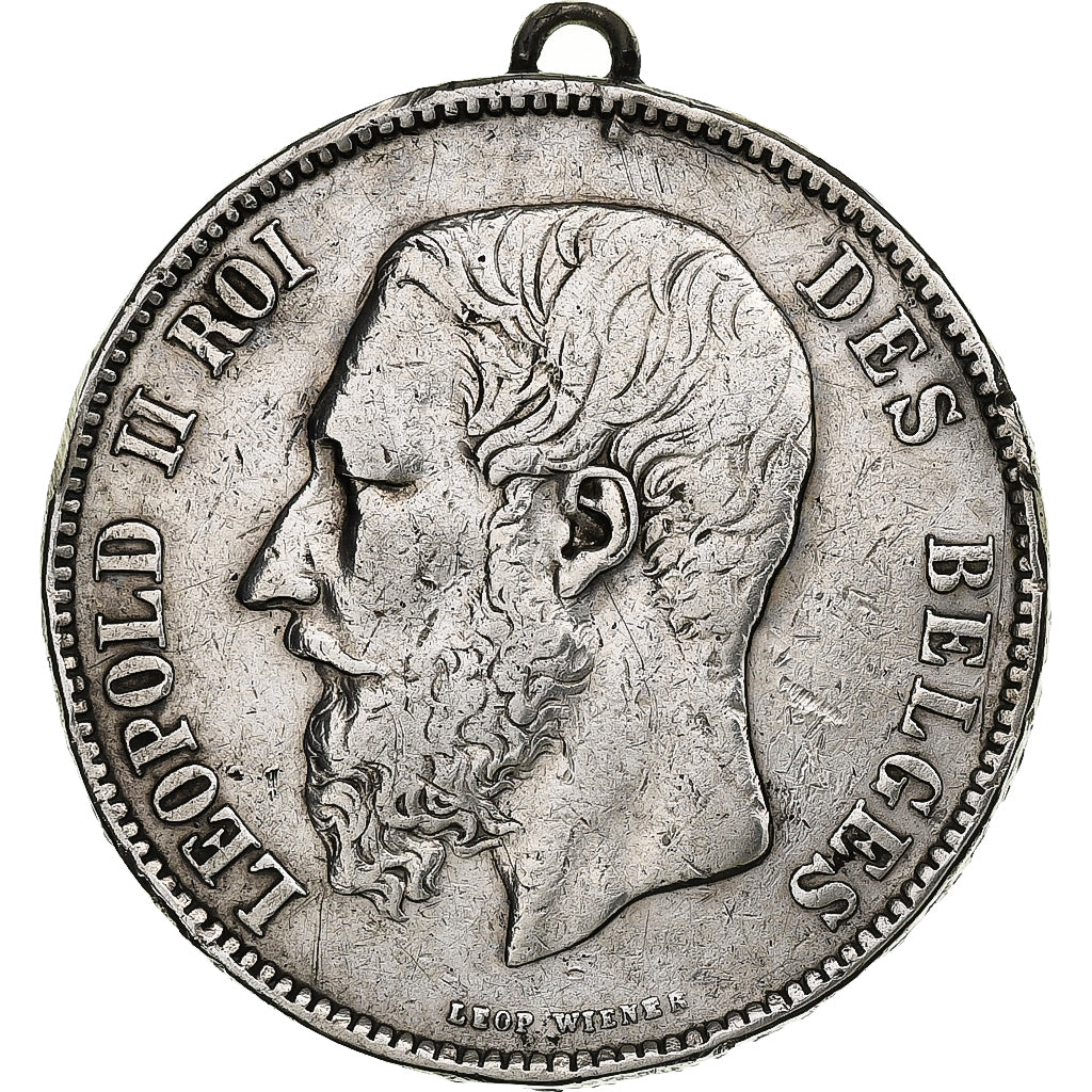 Belgium, Leopold II, 5 Francs, 1868, Brussels, Silver, VF(30-35)