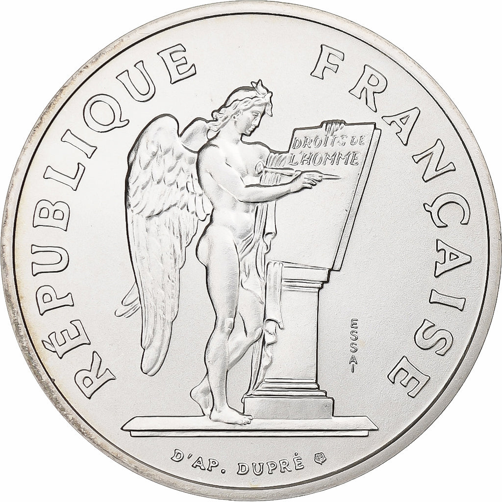 Frankreich, 100 Francs, Droits de l'Homme, 1989, MDP, ESSAI, Silber, UNZ+