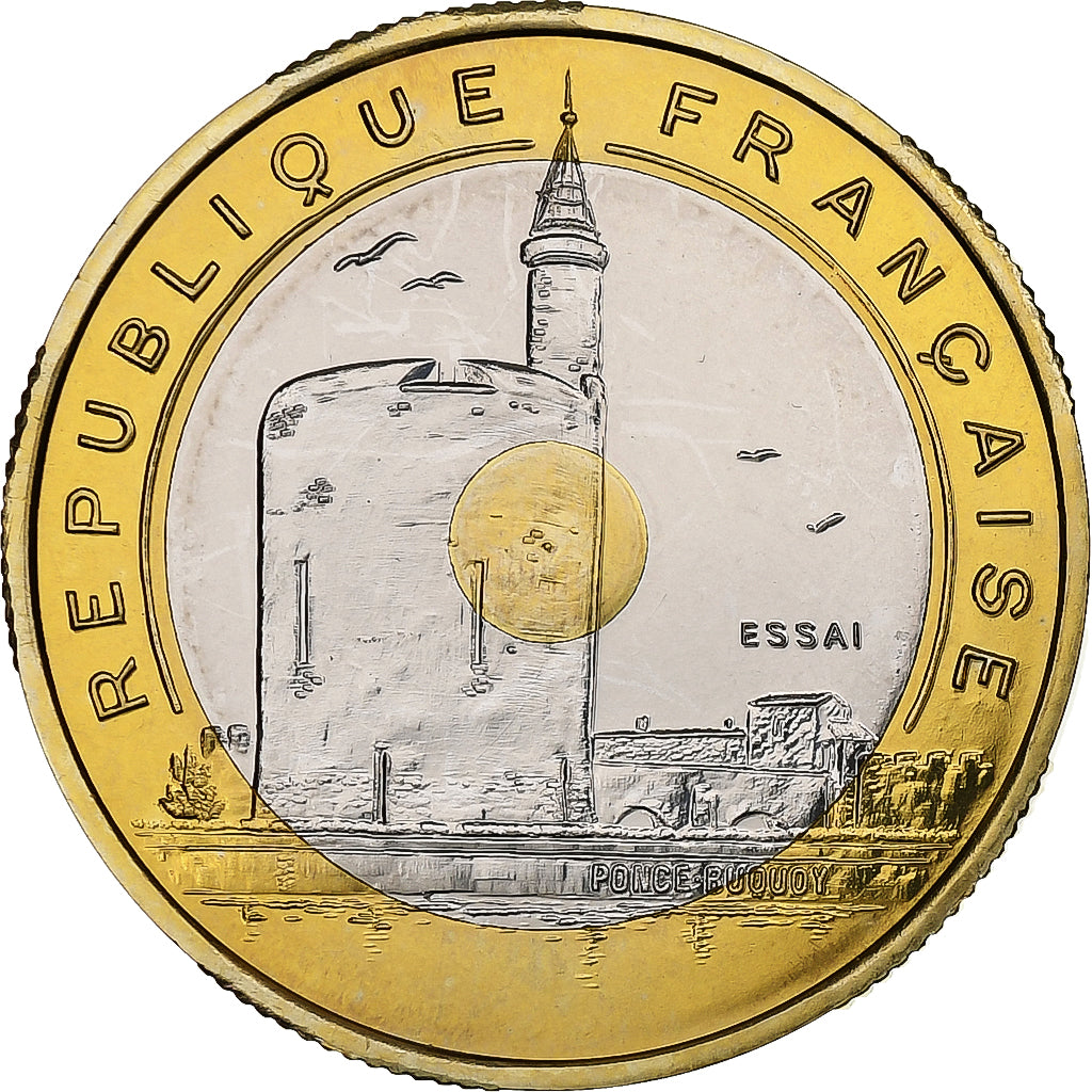 França, 20 Francs, Jeux Méditerranéens, 1993, MDP, ENSAIO, Trimetálico
