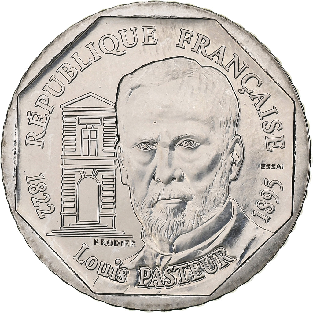 Francia, 2 Francs, Louis Pasteur, 1995, MDP, ESSAI, Níquel, SC, Gadoury:549