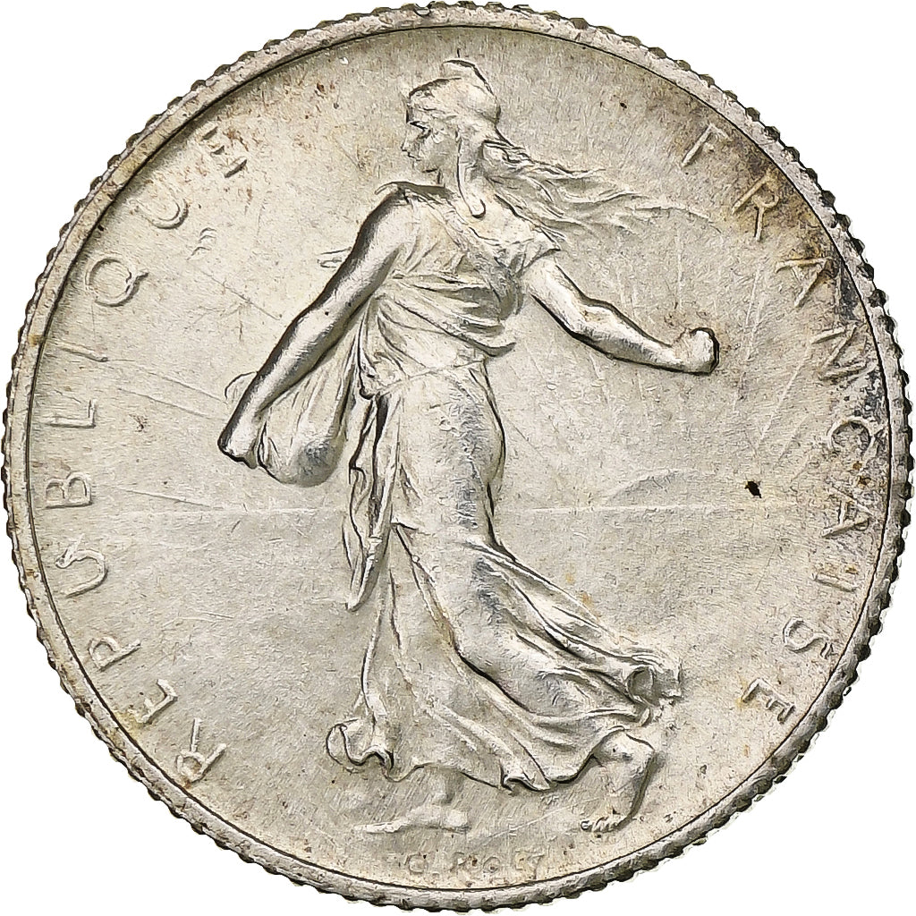 France, 1 Franc, Semeuse, 1914, Castelsarrasin, Silver, PCGS, MS62, Gadoury:467
