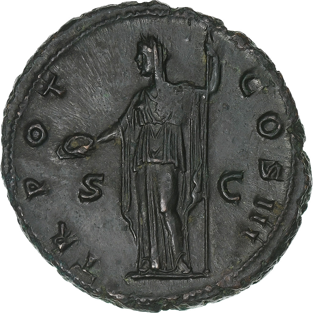 Antoninus Pius, As, 140-144, Rome, Bronze, AU(55-58), RIC:699A