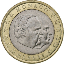 Monaco, Rainier III, Euro, 2001, MDP, Bi-Metallic, MS(60-62)