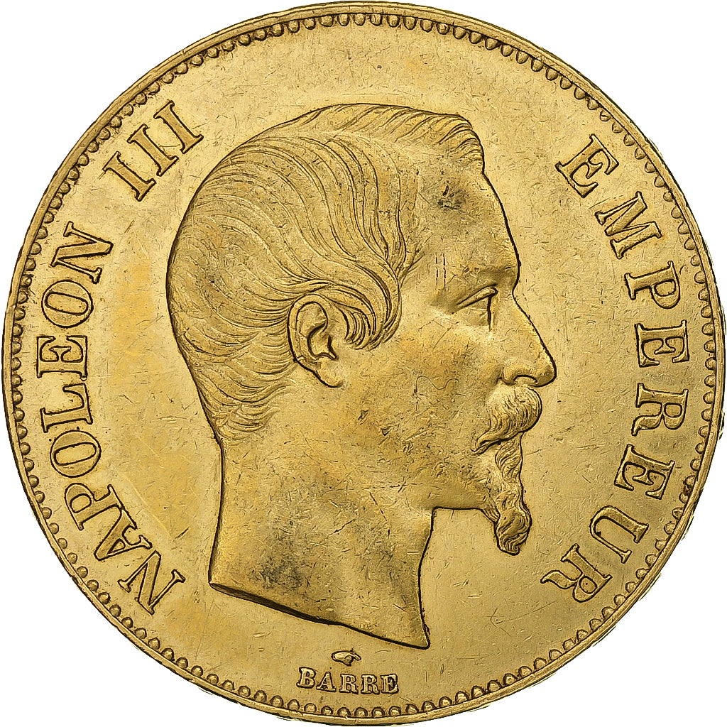France, Napoleon III, 100 Francs, 1859, Paris, Gold, AU(55-58), Gadoury:1135