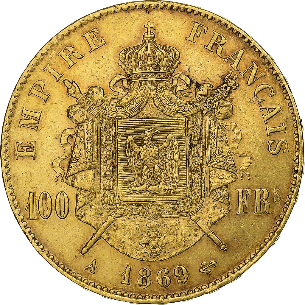 France, Napoléon III, 100 Francs, 1869, Paris, Or, SUP, Gadoury:1136, KM:802.1