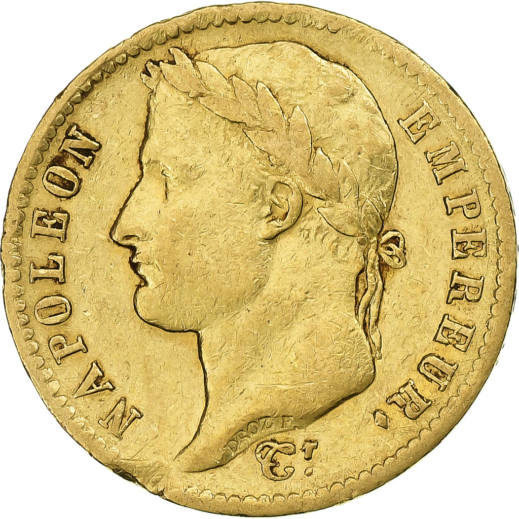 Frankrijk, Napoleon I, 20 Francs, 1812, Rome, Goud, ZF, Gadoury:1025, KM:695.8