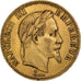 France, Napoleon III, 100 Francs, 1866, Strasbourg, Gold, AU(55-58)