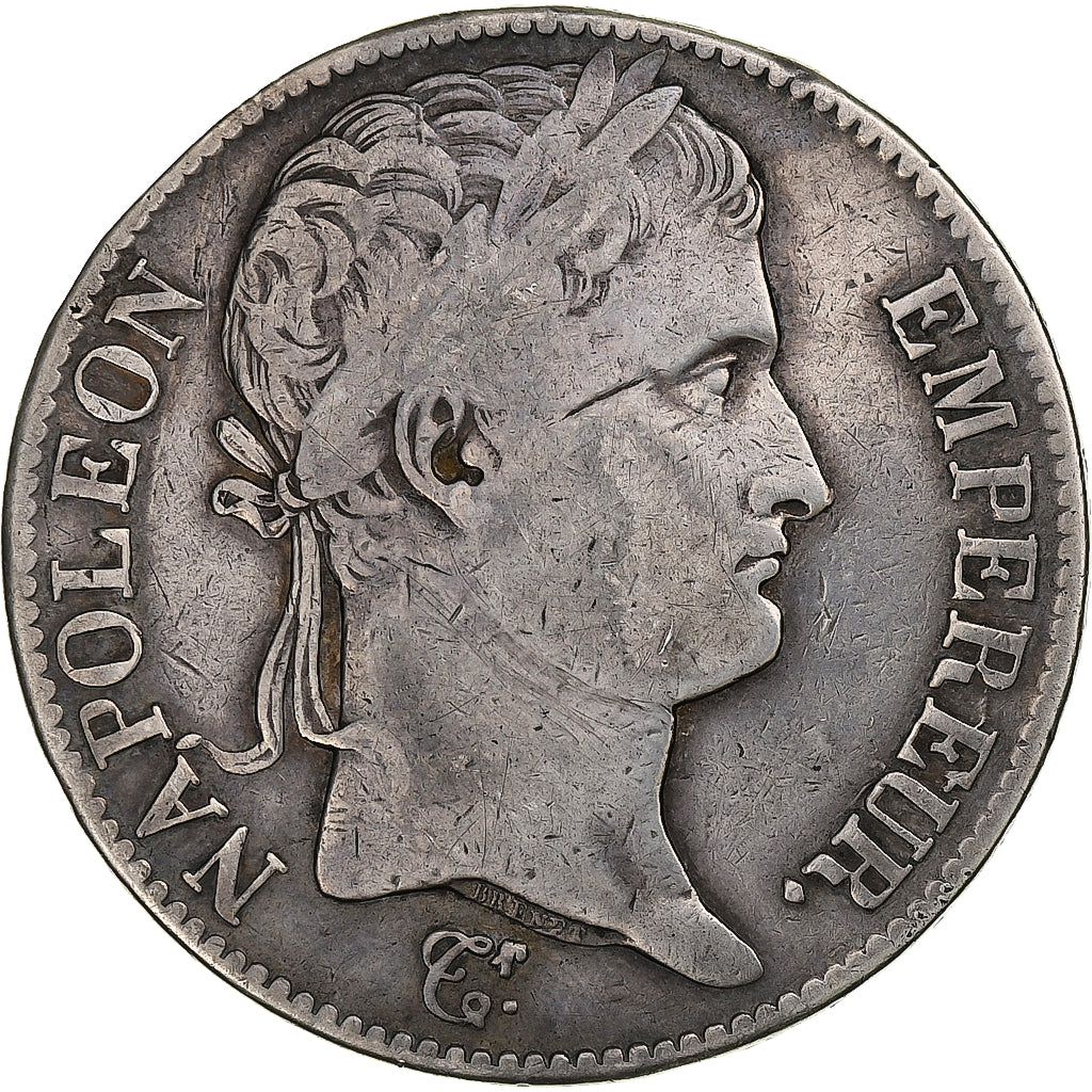 Francia, Napoleon I, 5 Francs, 1813, Torino, Argento, MB+, Gadoury:584