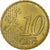 France, Rainier III, 10 Euro Cent, 2002, Nordic gold, MS(63), KM:170