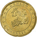 France, Rainier III, 20 Euro Cent, 2002, Nordic gold, MS(63), KM:171
