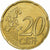 France, Rainier III, 20 Euro Cent, 2002, Nordic gold, MS(63), KM:171