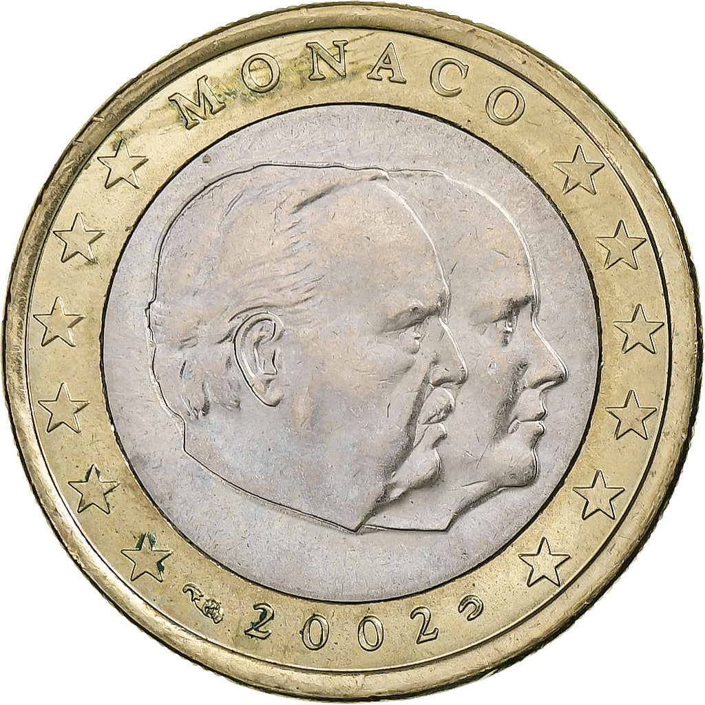 França, Rainier III, Euro, 2002, Bimetálico, MS(63), KM:173
