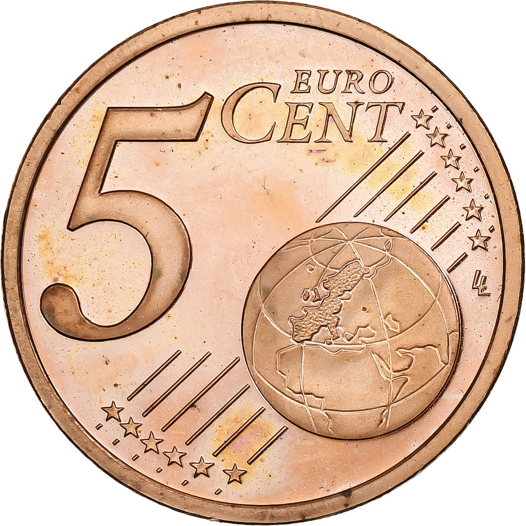 Monaco, Rainier III, 5 Euro Cent, 2005, Copper Plated Steel, MS(63), KM:169