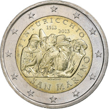 San Marino, 2 Euro, Il Pinturicchio, 2013, Rome, Bi-Metallic, MS(63), KM:294