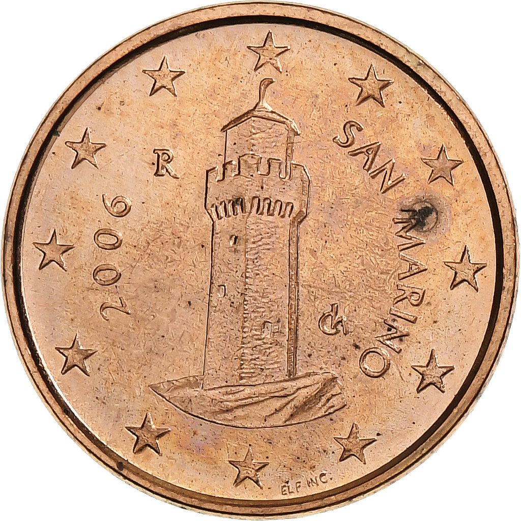 Saint Marin , Euro Cent, 2006, Rome, Cuivre plaqué acier, SPL, KM:440