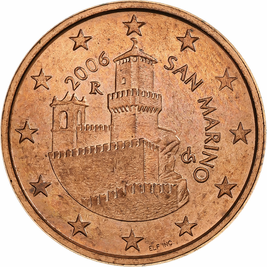 San Marino, 5 Euro Cent, 2006, Rome, Cobre chapado en acero, SC, KM:442