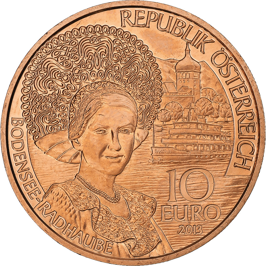 Austria, 10 Euro, Vorarlberg, 2013, Vienna, Miedź, MS(63), KM:3224