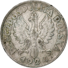 Poland, 2 Zlote, 1924, Warsaw, Silver, EF(40-45), KM:16