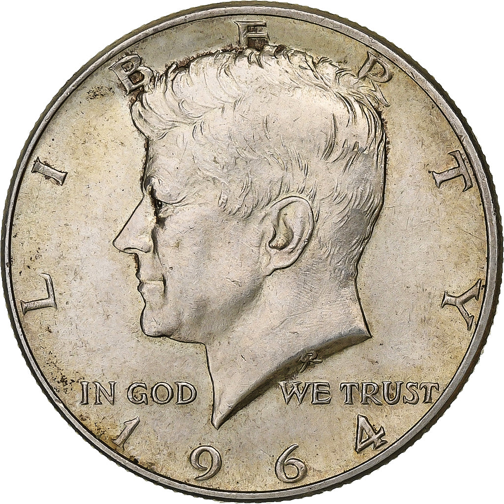 United States, Half Dollar, Kennedy, 1964, Denver, Silver, AU(50-53)