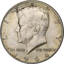 United States, Half Dollar, Kennedy, 1964, Denver, Silver, AU(50-53)