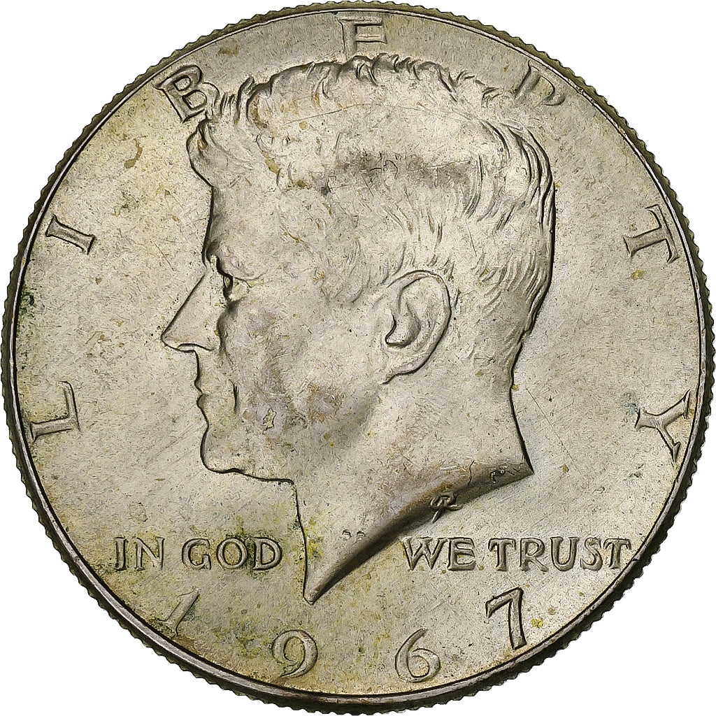 United States, Half Dollar, Kennedy, 1967, Philadelphia, Silver Plated Copper
