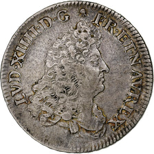 Frankrijk, Louis XIV, 1/2 Écu de Flandre, 1686, Lille, Zilver, ZF, Gadoury:182
