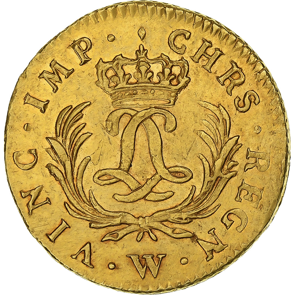 France, Louis XV, Louis d'or Mirliton, Grandes Palmes, 1724, Lille, Or, SUP