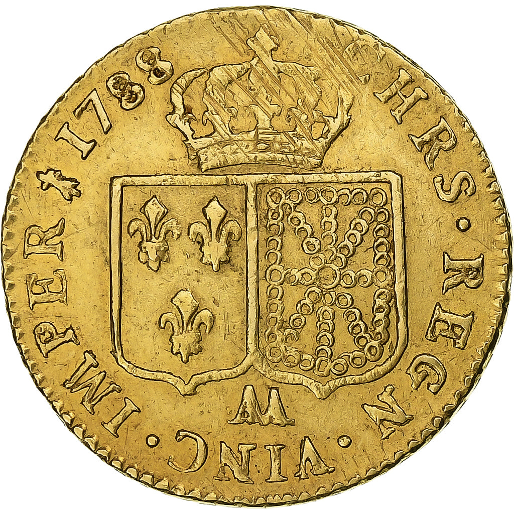 Frankrijk, Louis XVI, Louis d'or à la tête nue, 1788, Metz, Goud, ZF+