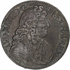 France, Louis XIV, 1/2 Écu à la cravate, 1681, Paris, Argent, TTB+