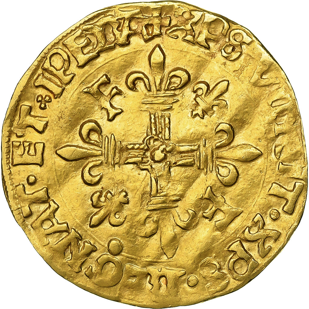 Frankrijk, François Ier, 1/2 Écu d'or au soleil, 1519-1540, Rouen, 5th type