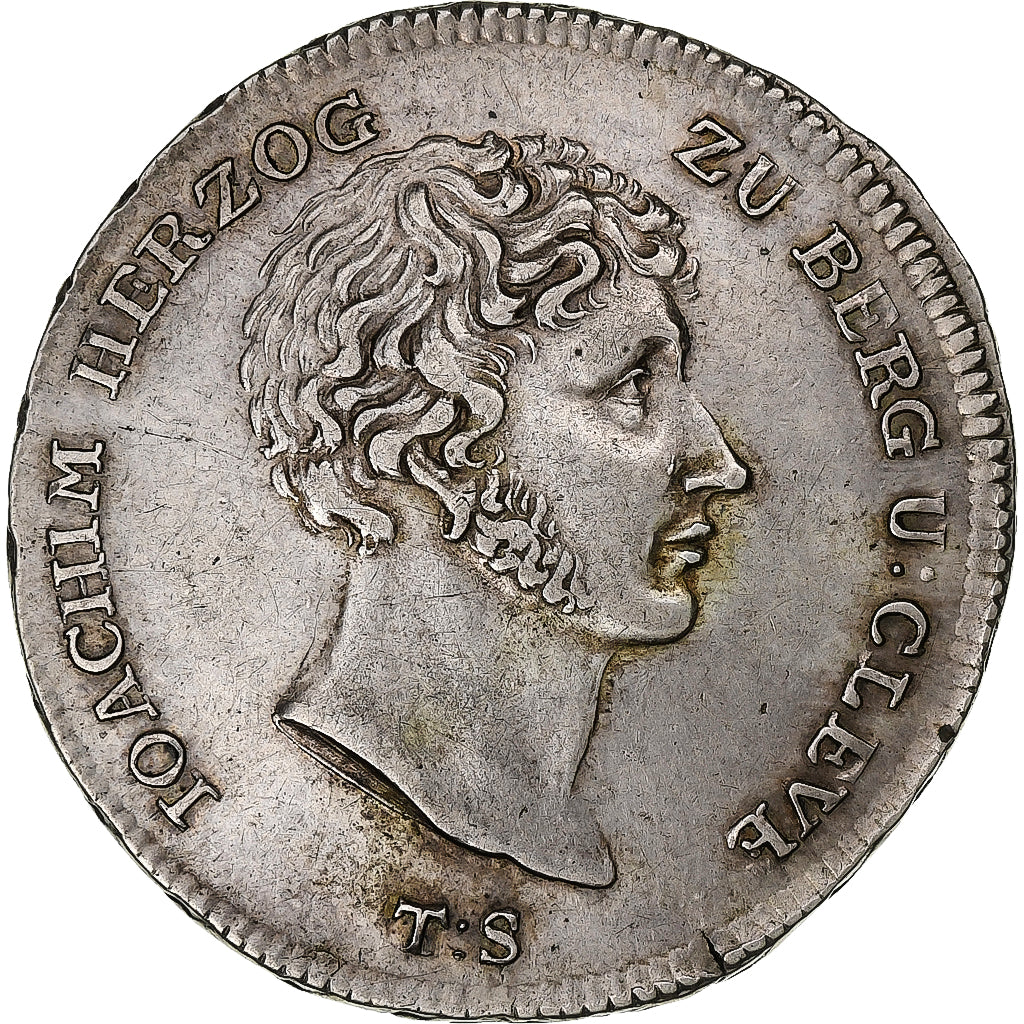 Estados Alemães, BERG, Joachim Murat, Reichstaler, 1806, Düsseldorf, Prata