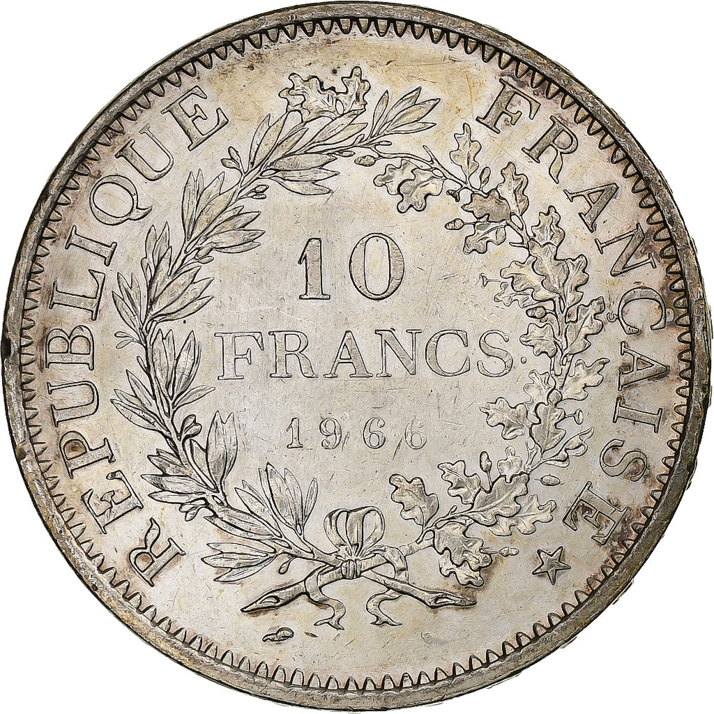 France, 10 Francs, Hercule, 1966, Paris, Silver, MS(60-62), Gadoury:813, KM:932