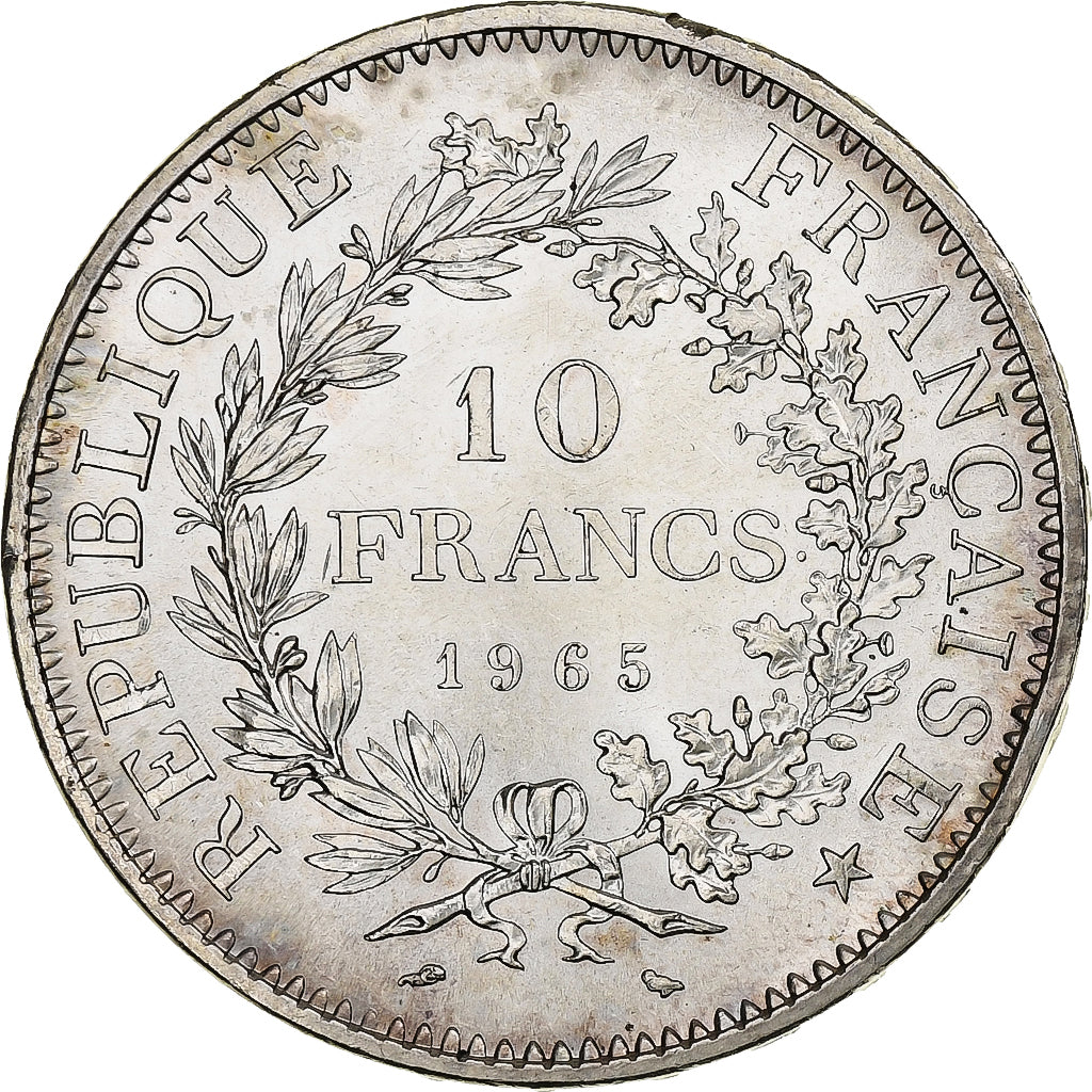 France, 10 Francs, Hercule, 1965, Paris, Silver, MS(60-62), Gadoury:813, KM:932