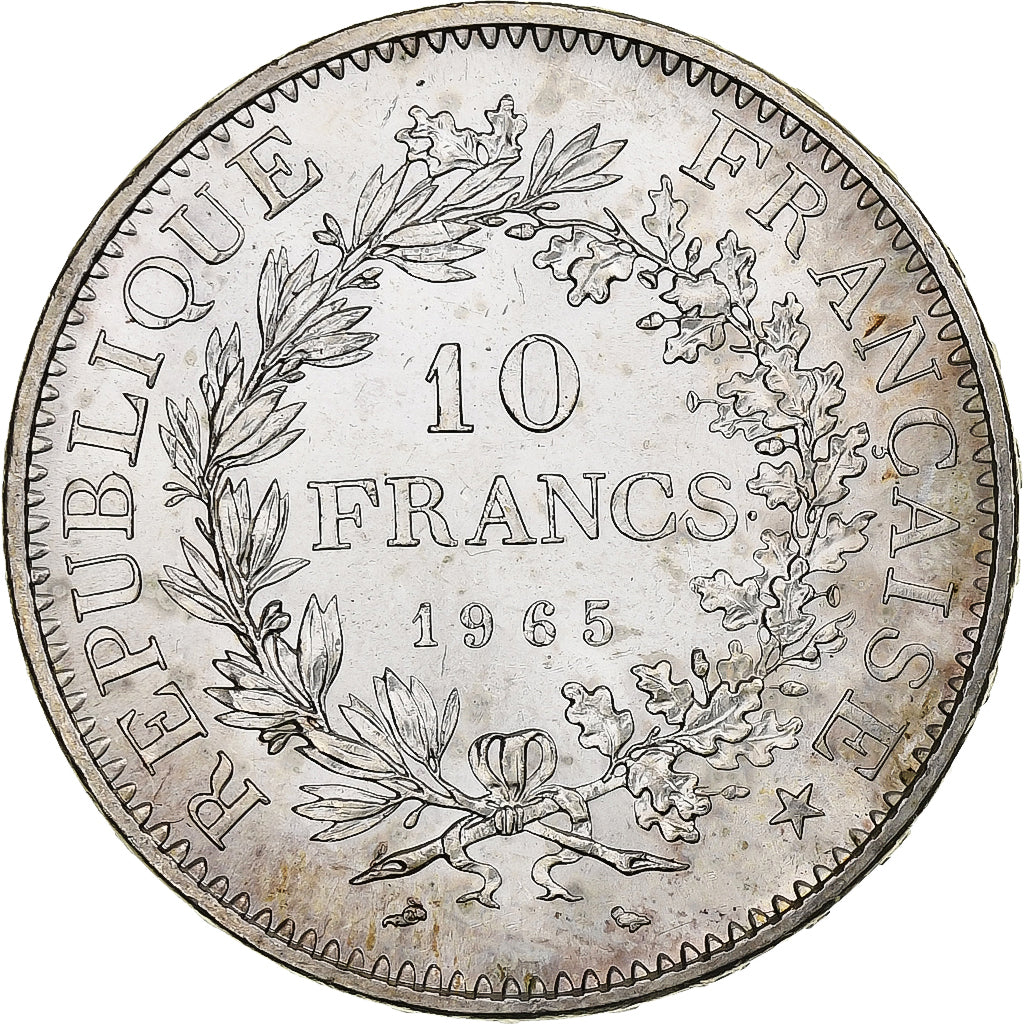 France, 10 Francs, Hercule, 1965, Paris, Silver, MS(60-62), Gadoury:813, KM:932