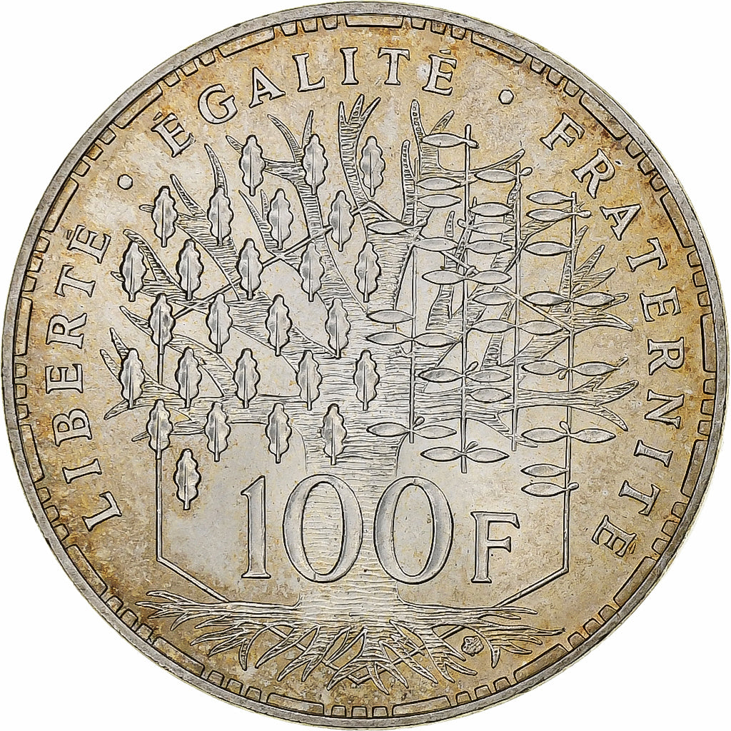 França, 100 Francs, Panthéon, 1982, MDP, Prata, MS(60-62), Gadoury:898