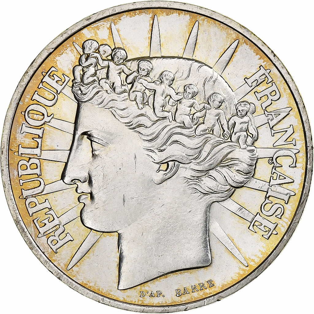 France, 100 Francs, Fraternité, 1988, MDP, Silver, MS(60-62), Gadoury:903