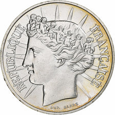 France, 100 Francs, Fraternité, 1988, MDP, Silver, MS(60-62), Gadoury:903