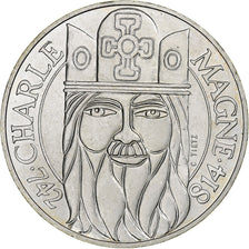 France, 100 Francs, Charlemagne, 1990, MDP, Silver, MS(60-62), Gadoury:905