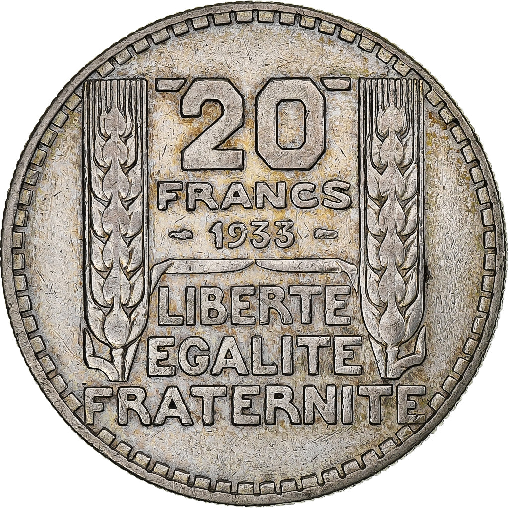 Frankreich, 20 Francs, Turin, 1933, Paris, Silber, SS, Gadoury:852, KM:879