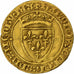 Francja, Charles VII, 1/2 ECU D'or, 1438-1461, Paris, Złoto, EF(40-45)