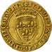 França, Charles VII, 1/2 ECU D'or, 1438-1461, Paris, Dourado, EF(40-45)