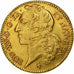 França, Louis XV, Double Louis d'or, 1766, Toulouse, Dourado, EF(40-45)