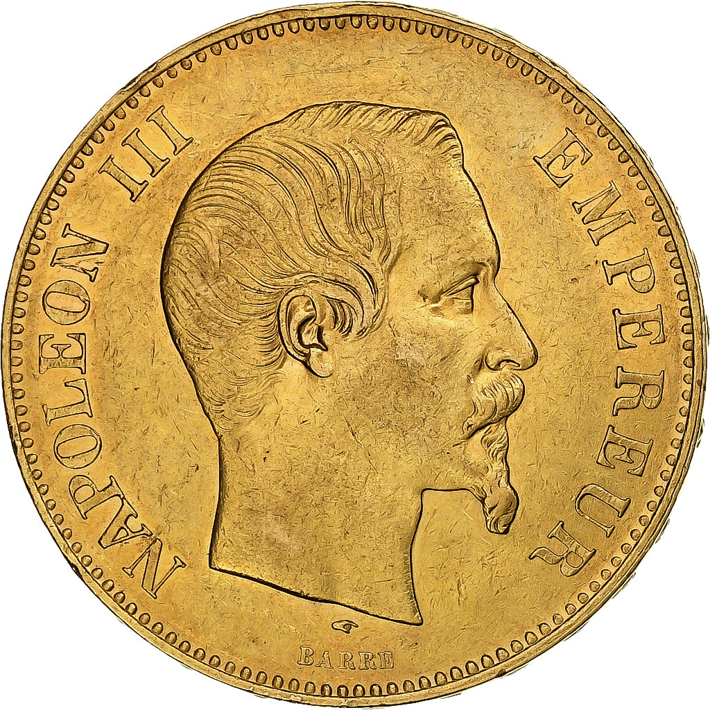 Francia, Napoleon III, 100 Francs, 1857, Paris, Oro, SPL-, Gadoury:1135
