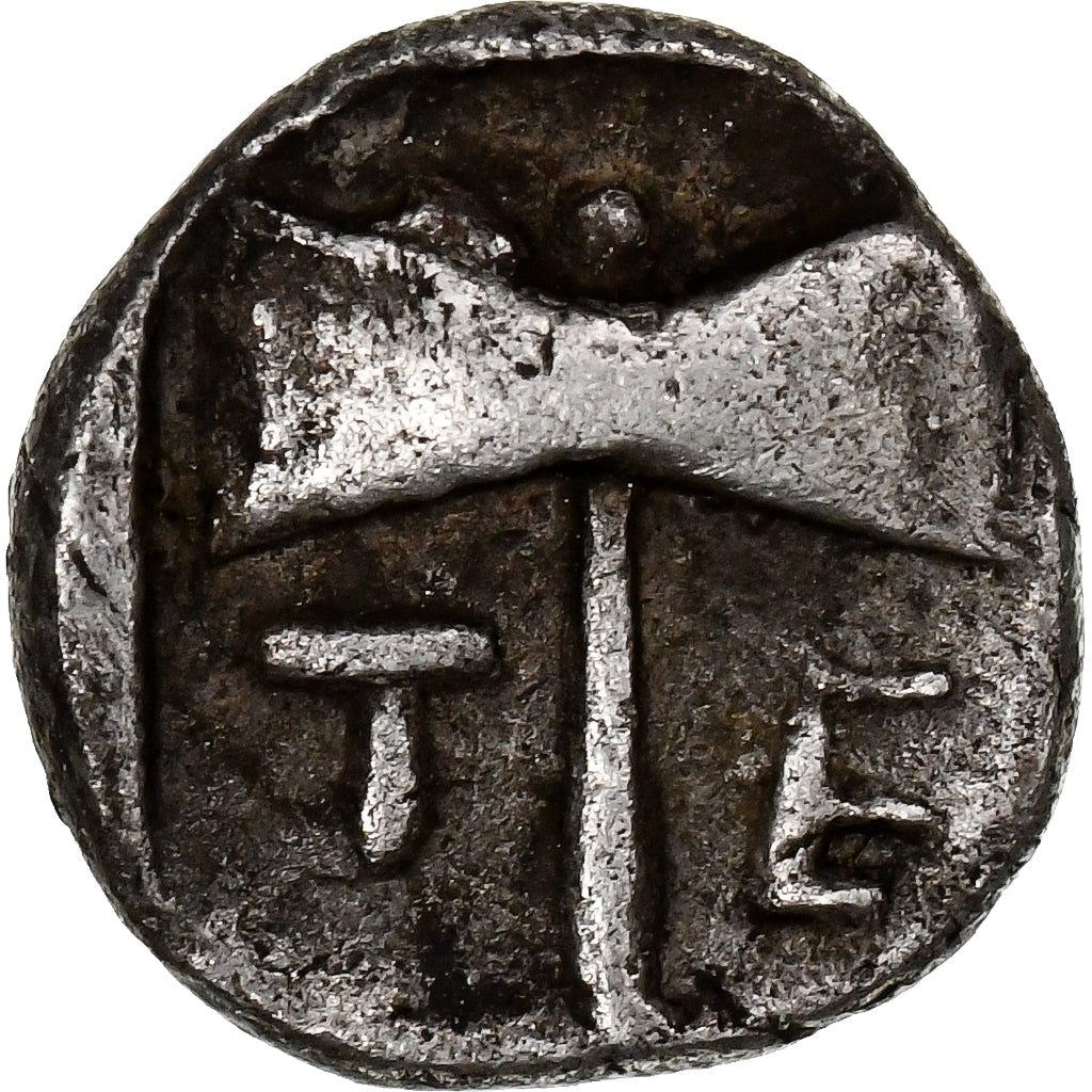 Troade, Obole, ca. 450-387 BC, Tenedos, Argent, TTB+, SNG-Cop:509, HGC:6-387