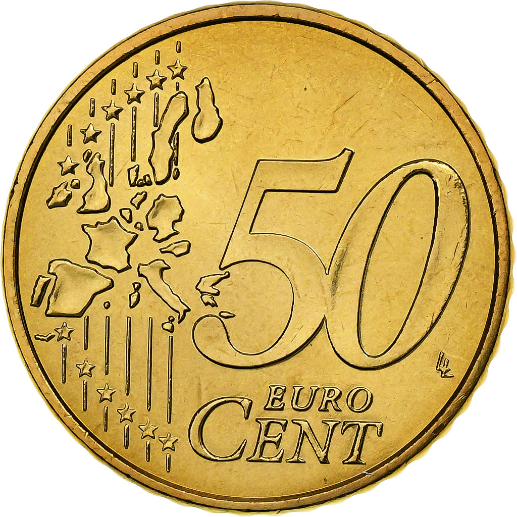 France, 50 Euro Cent, BU, 2002, MDP, Nordic gold, MS(65-70), KM:1287