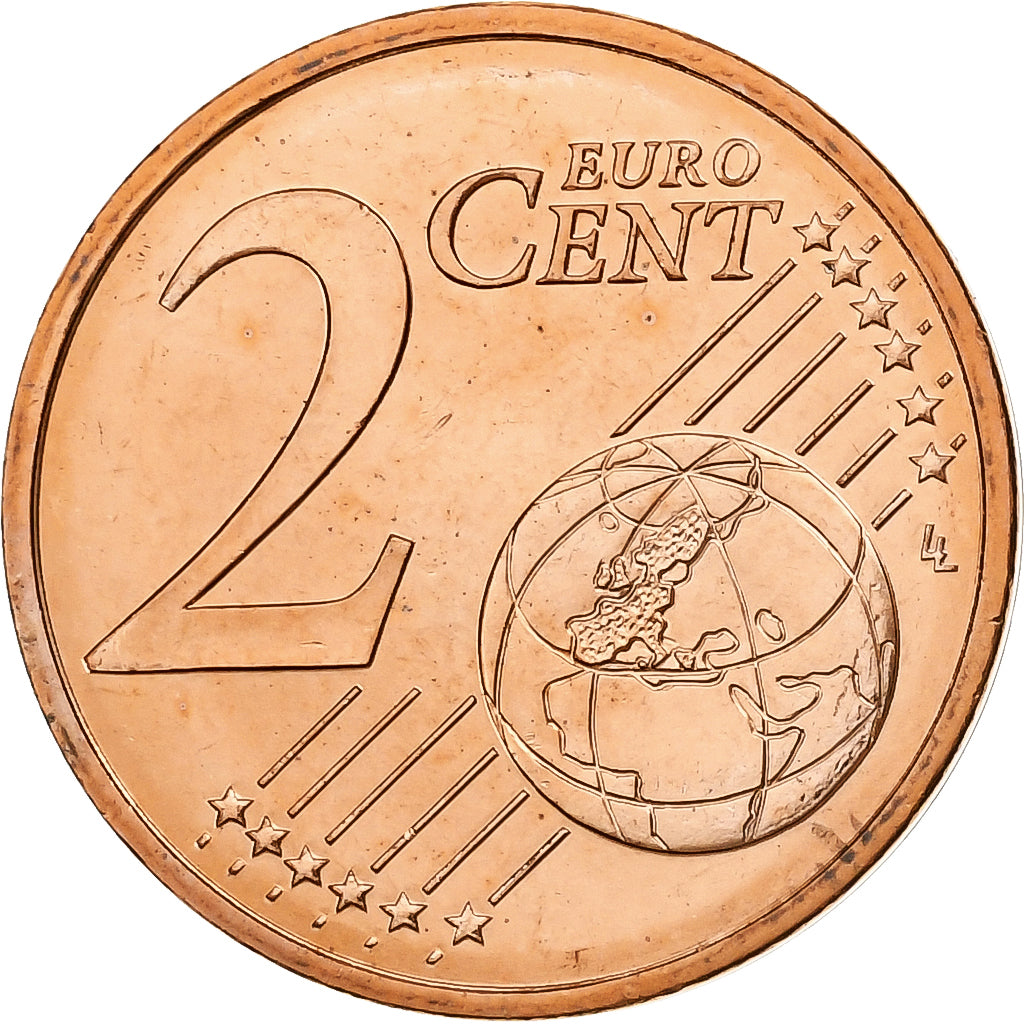 France, 2 Euro Cent, BU, 2002, MDP, Copper Plated Steel, MS(65-70), KM:1283