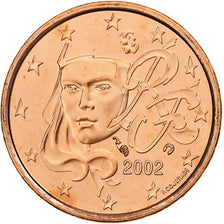 Francia, Euro Cent, BU, 2002, MDP, Acciaio placcato rame, FDC, KM:1282